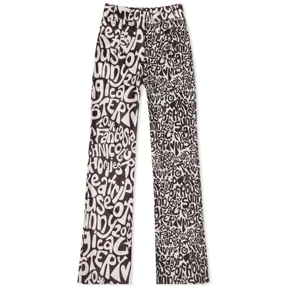House of Sunny Scooby Graphic Print Pants in Brown/Cream